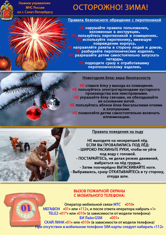 Новый год в праздник не стоит забывать о мерах безопасности